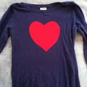 Old Navy heart sweater size M