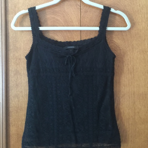 Black Express lace tank top, size XS