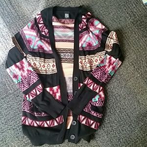 Tribal cardigan sweater