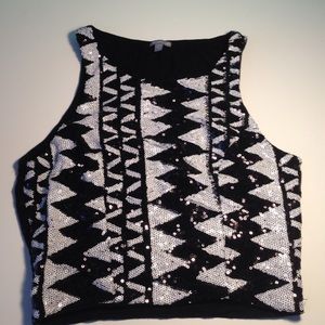 Tribal print halter crop top from Charlotte Russe