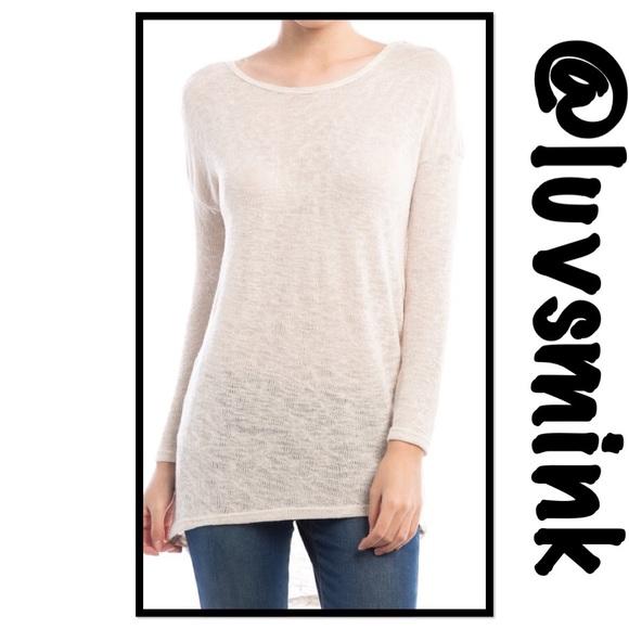 BOHO CROCHET BACK TUNIC IN PEBBLE - LARGE - Picture 3 of 4