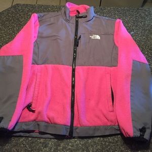 Womens Pink and Grey Northface Polartec