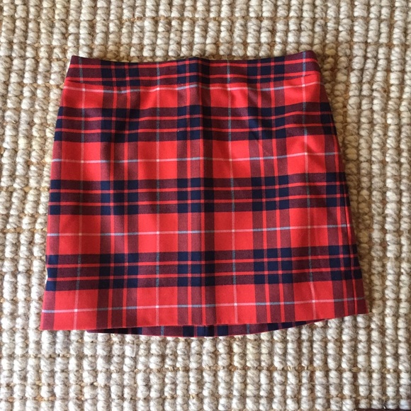 Jcrew plaid mini skirt