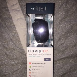 fitbit charge hr black small