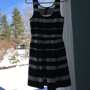 mini b&w striped dress