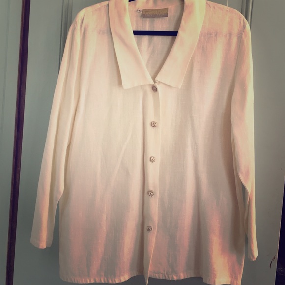 100% linen button-down shirt