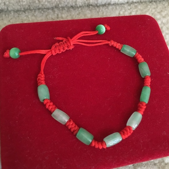 Red Thread and Jade Bracelet