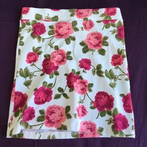 floral mini skirt