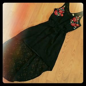 High-Low black dress