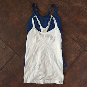 Two Nike Shelf-Bra Cami Tank Tops