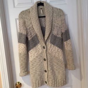 FREE PEOPLE KNOT LONG CARDIGAN