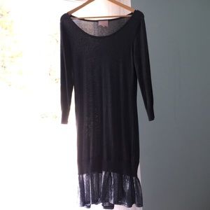 dark grey dress w sequin bottom