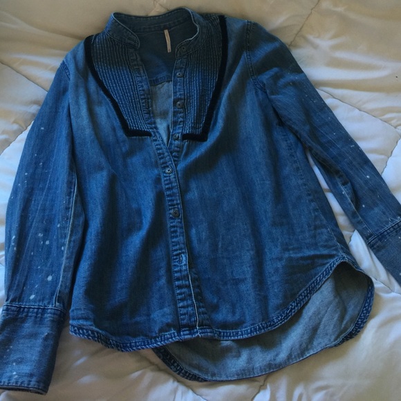 Free people jean shirt