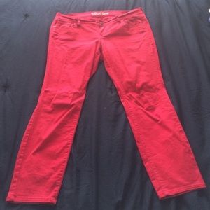 Old Navy Red Rockstar Jeans