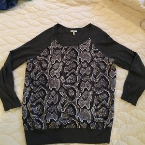 Gray Joie Animal Print Sweater