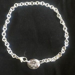 Authentic Tiffany & Co Oval Tag Necklace