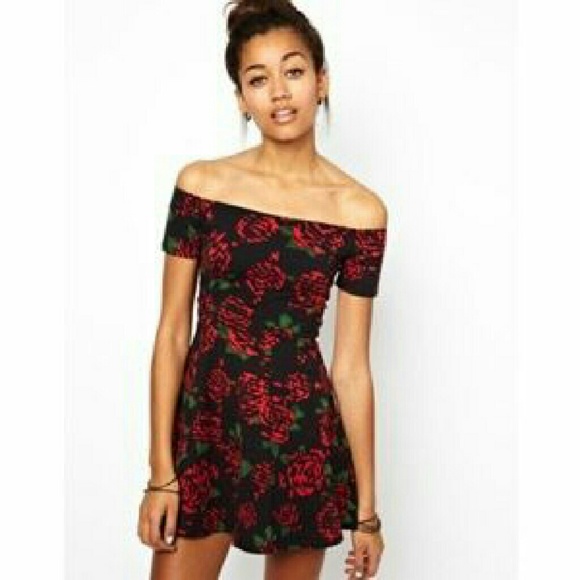 Off the shoulder skater dress