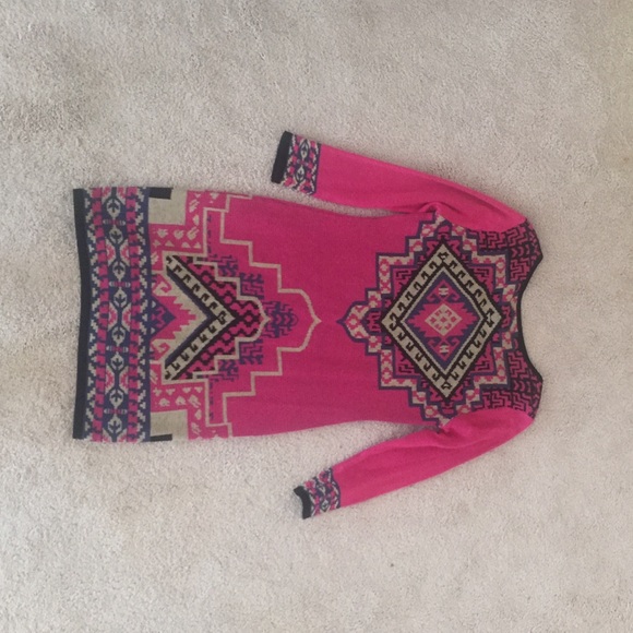 Hot pink sweater dress - Picture 2 of 3