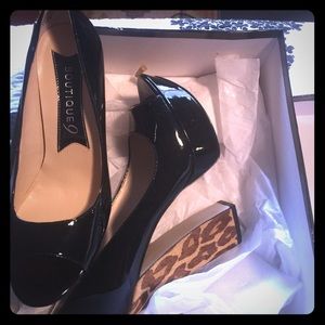 Boutique 9 Platform Black Patent Shoes
