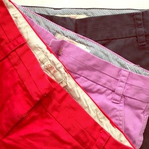 3 pairs of Jcrew "broken in chino" shorts