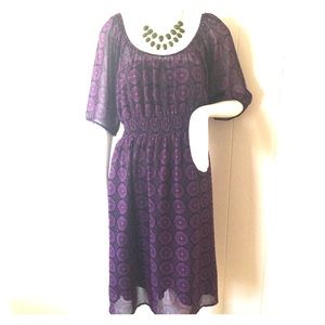 Purple patterned dress