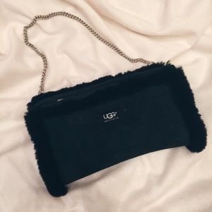 NWOT black UGG Australia hand muff purse