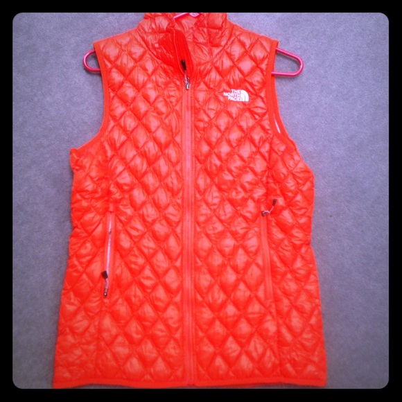 Cozy Orange North Face Puff Vest