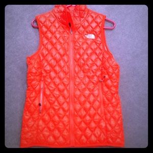 Cozy Orange North Face Puff Vest