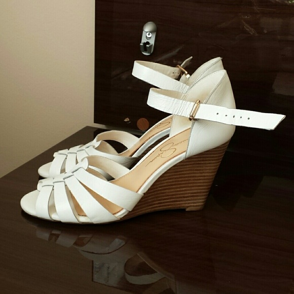 Beautiful white wedge Jessica Simpson shoes