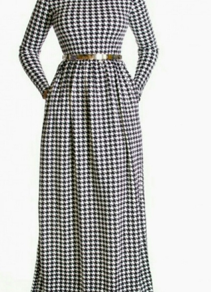 Houndstooth Maxi Dress