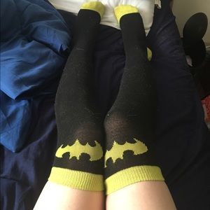 Over-the-knee batman socks