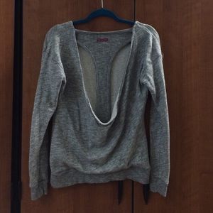 Hard tail open back sweatshirt