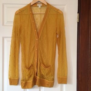 Rodarte for Target Sweaters - Rodarte for Target mustard lace cardigan Rodarte for Target Sweaters - Rodarte for Target mustard lace cardigan