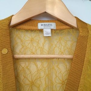 Rodarte for Target Sweaters - Rodarte for Target mustard lace cardigan Rodarte for Target Sweaters - Rodarte for Target mustard lace cardigan