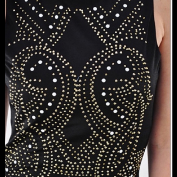 GOLD STUDDED LBD - Picture 2 of 4