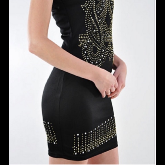 GOLD STUDDED LBD - Picture 3 of 4