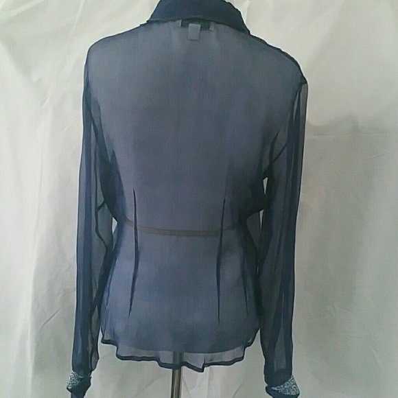 Delicate Beautiful Sheer Button Shirt - Picture 2 of 4