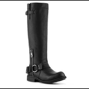 Black combat style boots 8.5