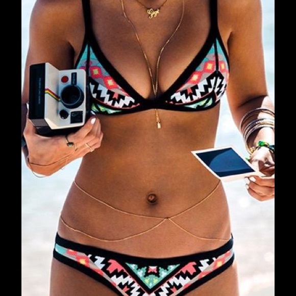 Brand new lily and co Aztec print bikini! NWT