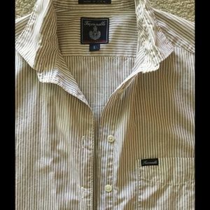 Faconable Cotton Pin Strip Over-Size Shirt. Size S