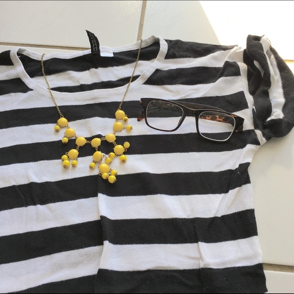 Black and White Striped Tunic
