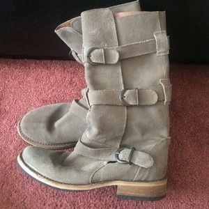 Steve Madden Suede Buckle Boots