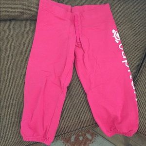 Pink crop sweat pants