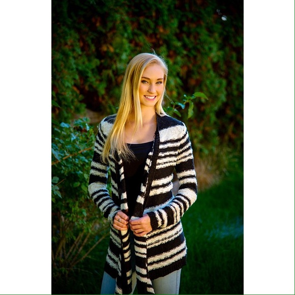 Black and white cardigan