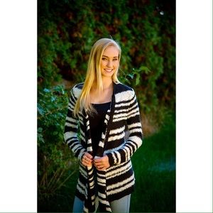 Black and white cardigan