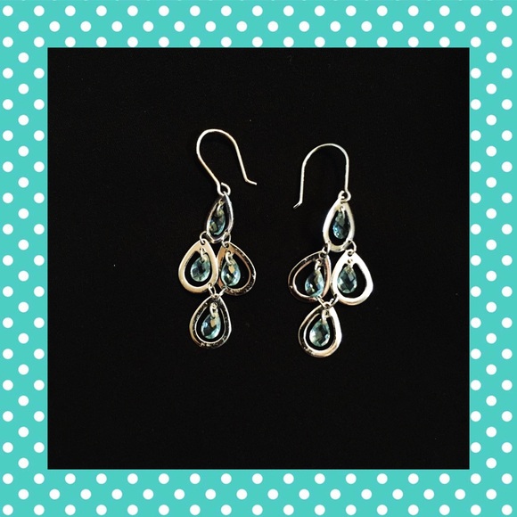 Sterling silver raindrop earrings