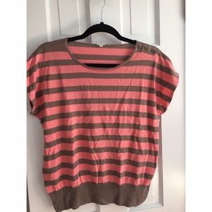 J. Crew striped shirt with button detail