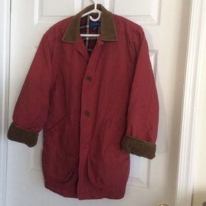 J. Crew red thinsulate lined barn coat