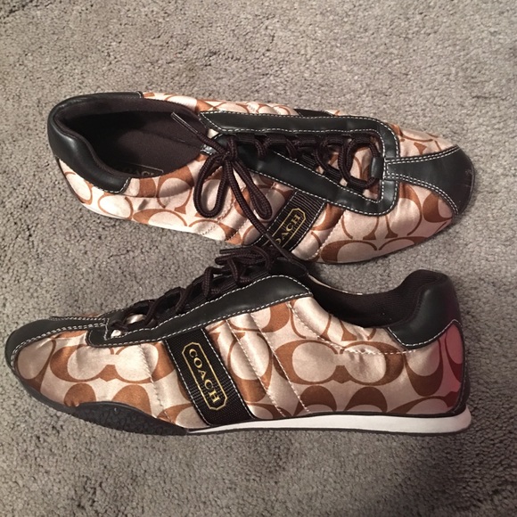 Coach brand sneakers size 8.5 brown w/ CC LOGO