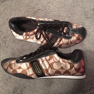 Coach brand sneakers size 8.5 brown w/ CC LOGO